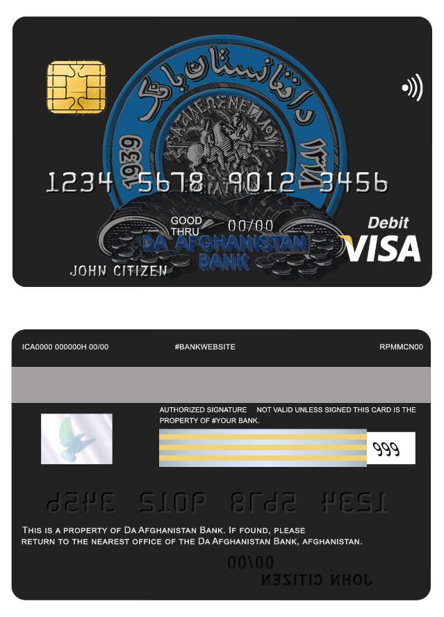 Afghanistan Da bank visa card